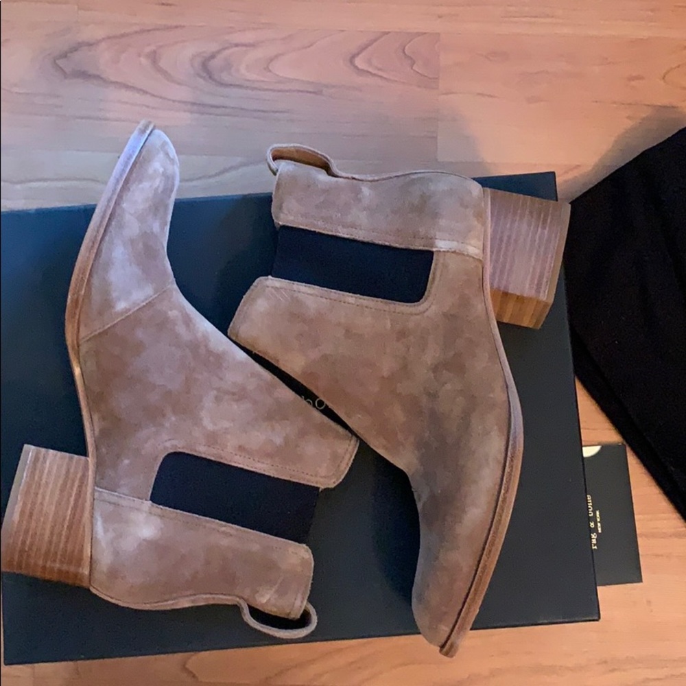 Rag & Bone Walker Camel Suede Ankle Boots - Picture 2 of 8